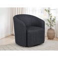 thumbnail image 6 of Coaster Mossbrook Fabric Upholstered Swivel Accent Chair, Anthracite, 6 of 11