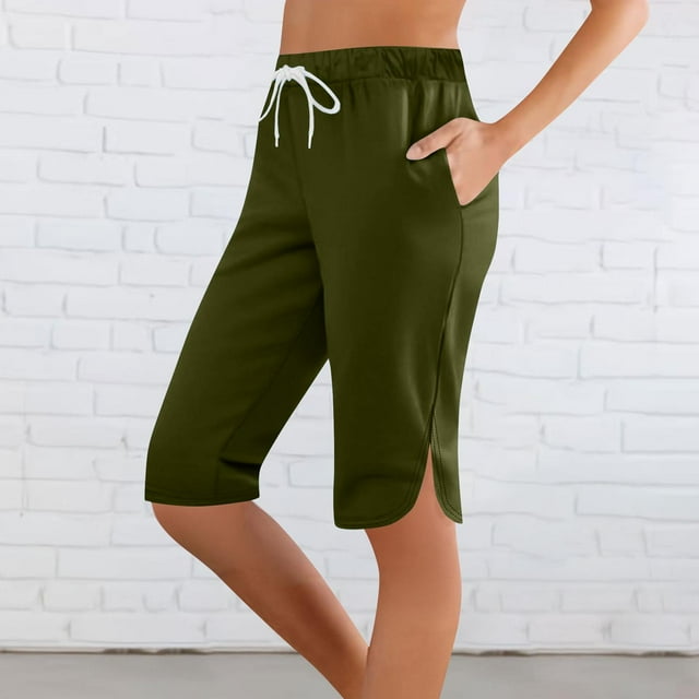 Soki Women's Capri Yoga Pants Loose Soft Drawstring Sweatpants Causal Lounge Pants with Pockets