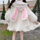thumbnail image 4 of Women Cute Bunny Ear Hoodie Fuzzy Fluffy Rabbit Sweater Sweatshirt Pullover Tops Long Sleeve Kawaii Jacket Coats TAO, 4 of 5