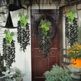 thumbnail image 3 of 12Pcs Artificial Wisteria Hanging Flowers, Fake Wisteria Garland for Wedding Party Home Garden Indoor Outdoor Decoration (Black), 3 of 5