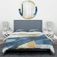 thumbnail image 2 of Designart 'Indigo Panel III' Geometric Duvet Cover Set, 2 of 4