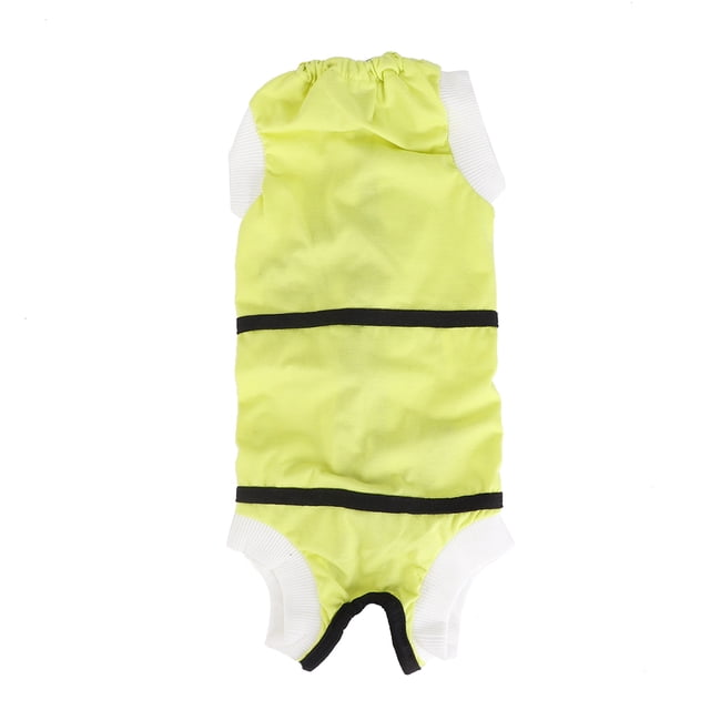 Traje protector ajustable para cirugía de mascotas, perros y gatos, chaleco de recuperación de heridas, ropa (verde fluorescente S)