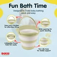 thumbnail image 3 of DOLU Foldable Baby Bath Bucket, Compact Toddler Wash Tub, Ages 6+ Months, Green, 3 of 5