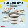 thumbnail image 3 of DOLU Foldable Baby Bath Bucket, Compact Toddler Wash Tub, Ages 6+ Months, Grey, 3 of 5