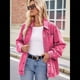 thumbnail image 5 of Chaqueta Vaquera de Larga con Botones y Bolsillos para Mujer Rosa XL, 5 of 9