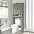 thumbnail image 2 of Bush Furniture Key West Over The Toilet Storage Cabinet in Driftwood Gray, 2 of 7
