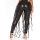 thumbnail image 2 of Pantalones personalizados europeos y americanos para mujer de otoño e invierno con pantalones casuales de cuero PU con encaje, 2 of 5