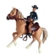 thumbnail image 1 of Juguete de caballo vaquero Bling Bling alta simulación plástico seguro figura de equitación amarillo, 1 of 10