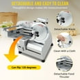 thumbnail image 5 of Commercial Meat Slicer 10Inch Steel Blade 210W Motor 0-12mm Adjustable Thickness Electric Meat Slicer Semi-Automatic Meat Cutter for Kitchen Restaurant, 5 of 6