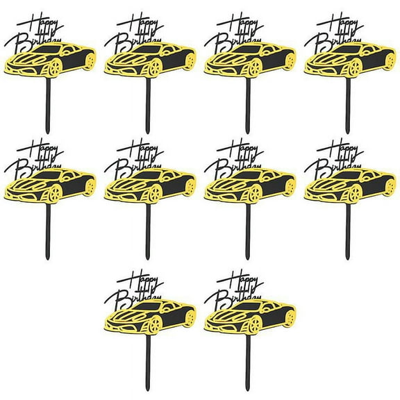The New 10pcs Acrylic Vehicle Cake Topper