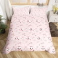 thumbnail image 1 of Kids Duvet Cover Set Twin Size,Bowknot Stars Moon Mushroom Cute Bedding, 1 of 6