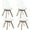 White, variant on MOJAY Mid-Century Modern Plastic Dining chairs in Clear, Set of 2, Acrylic Kitchen Chairs, LightBrown