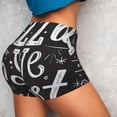 thumbnail image 2 of KLL In Pizza We Crust Art Pattern Workout Shorts for Women Scrunch Short Gym Yoga Running Sport Active Exercise Fitness Shorts, 2 of 5