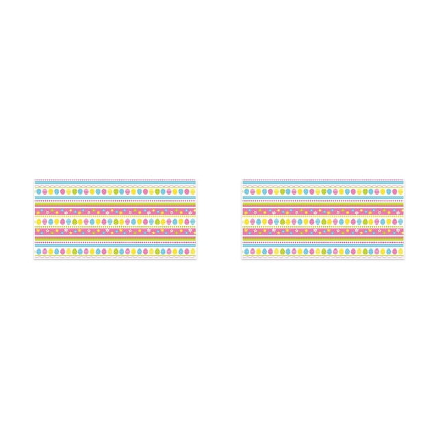 Transemion Easter Tablecloth Portable Single-Use Table Cloth Festival Banquet Dining Tablecover Desktop Decoration Party Supplies Type 3 2Set