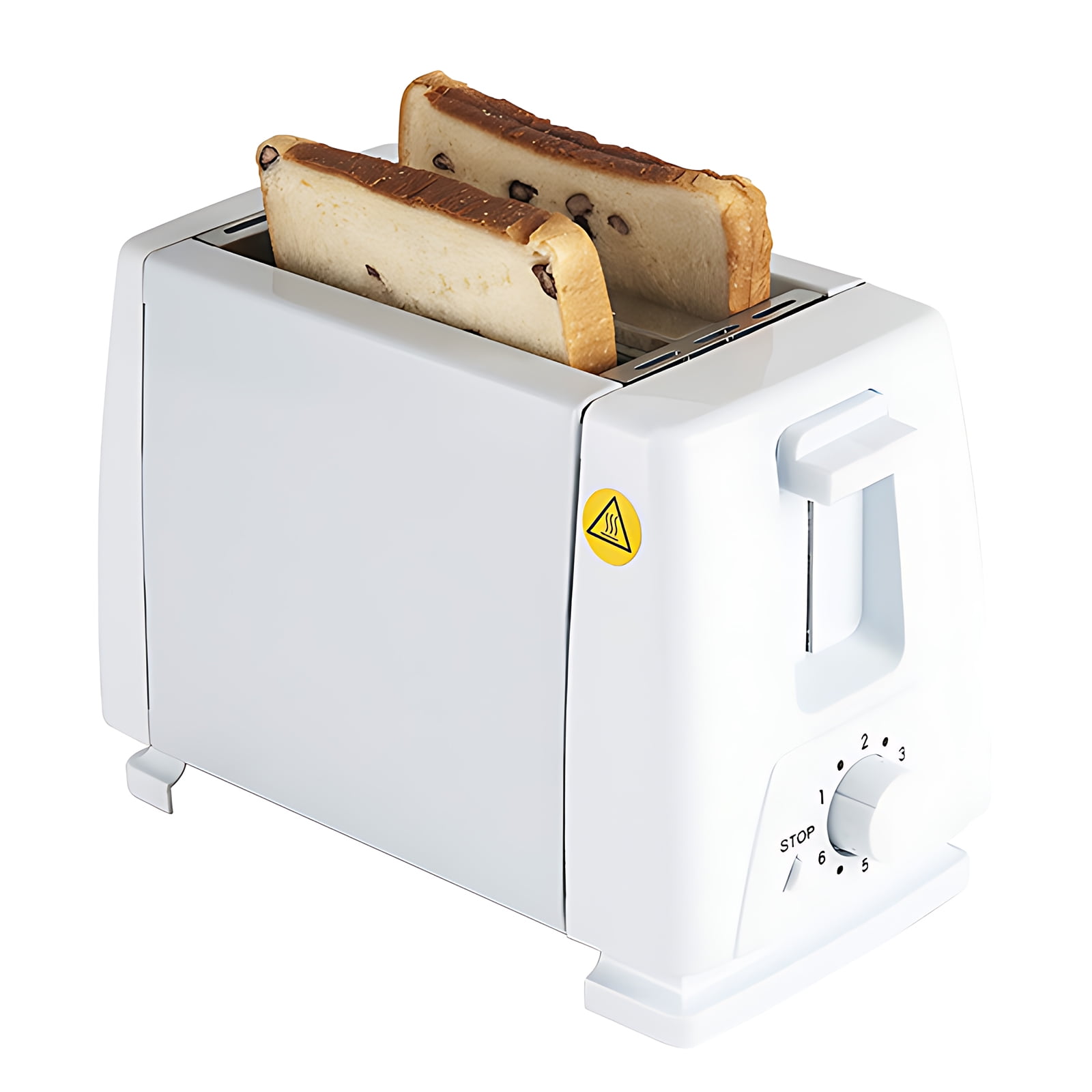 Toaster,2 Slice With Manual Stop 6 Preset Temperature And Removable Crumb Wide Slot With Wide 750 White Stainless Steel With Slot With 6 And Stainless Steel With 6 Preset Manual Stop And