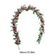 thumbnail image 3 of Hojas Navideñas Artificiales, Enredaderas de Frutos Rojos, Plantas Verdes y Bayas Decorativas de Ratán Plástico de 72 Pulgadas | Decoración Navideña Flexible y Moldeable, 1 Pieza de 70.86 Pulgadas, 3 of 6