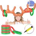 thumbnail image 1 of 2 Set Inflatable Reindeer Antler Game With Rings, Party Game Headband Inflatable Toys For Kids, 1 of 5