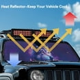 thumbnail image 5 of Uorisanigo Windshield Sun Shade, Shade Heat Shield, 52.95 in *16.14 in, Compatible with Jeep Wrangler TJ JK JKU JL JLU Purple Galaxy Wolf Sun Visor Shield Block UV Keep Interior Cool, 5 of 7