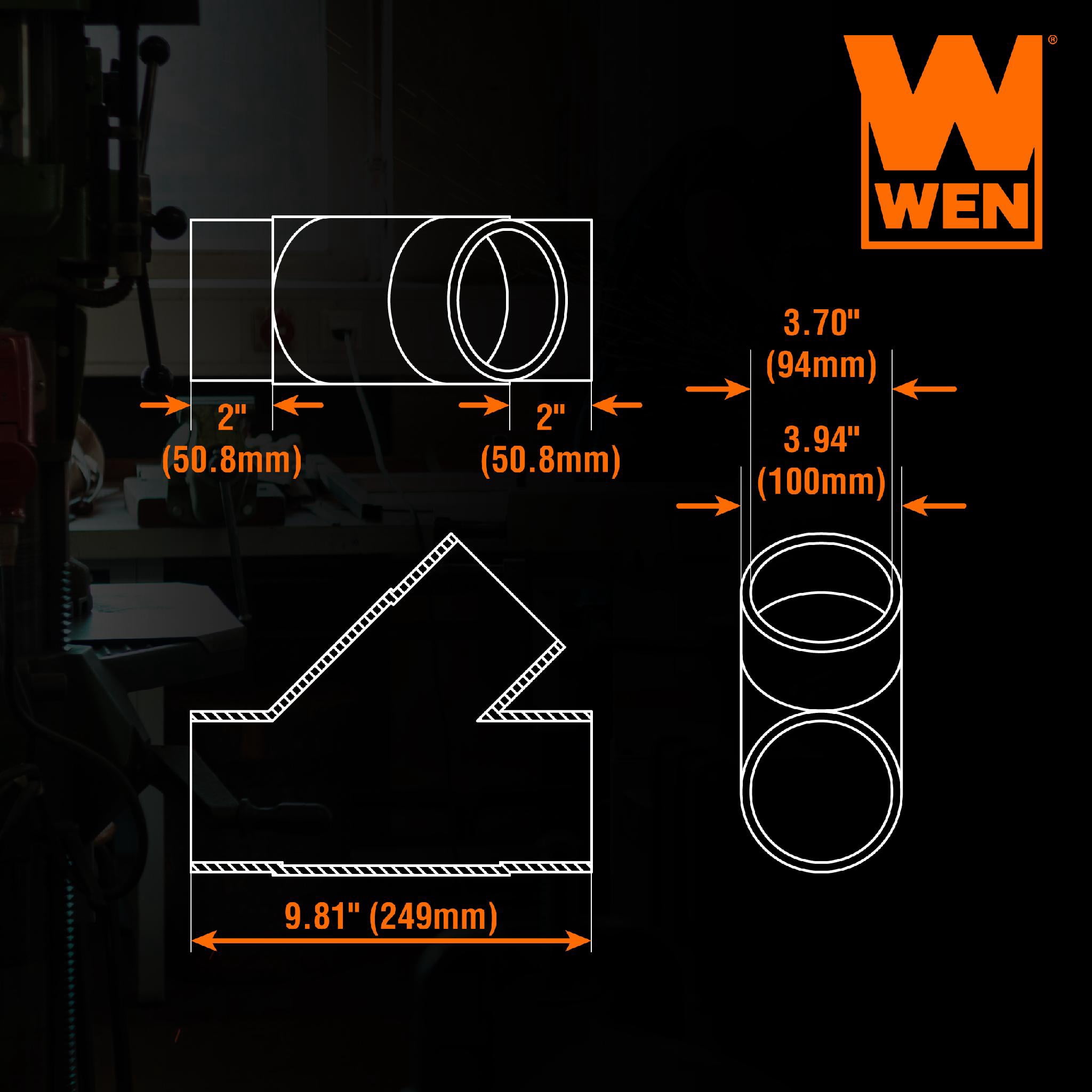 WEN 4-Inch Y-Fitting Dust Hose Splitter Connection for Dust Collection Systems