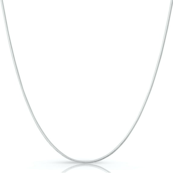 Italian Round Snake Chain Necklace Sterling Silver 1MM-3MM, Solid 925 Italy, Next Level Jewelry