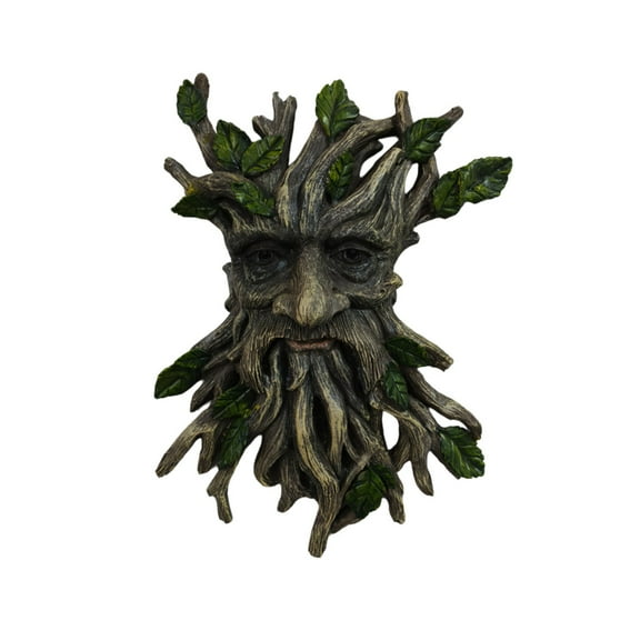 Tree Face Wall Sculpture Outdoor Halloween Decor for Garden Patio Yard Resin Art Monster Ornament Spooky Home Decoration Gift Idea