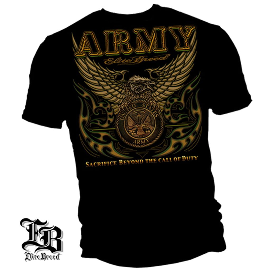 Big and Tall T-shirt US Army Decal Eagle Design Tee Clothing Apparel Gear Wear 