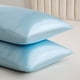 thumbnail image 5 of Funda de almohada de seda sintética para cabello y piel. Juego de 2 fundas de almohada de seda sintética de 50 x 66 cm con cierre de sobre. Ideal para mujeres y hombres., 5 of 9