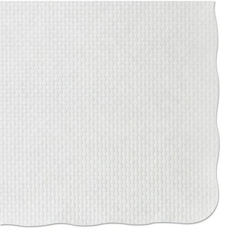 

Hoffmaster-1PK Knurl Embossed Scalloped Edge Placemats 9.5 x 13.5 White 1 000/Carton