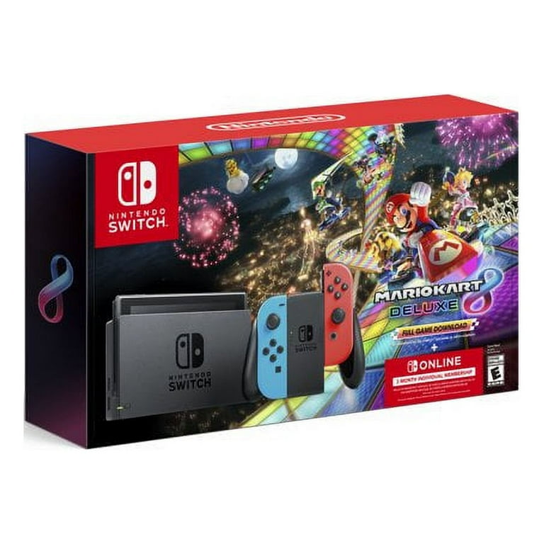 Nintendo Switch Joy-Con Neon Blue/Red Console Bundle: Mario Nintendo Switch Joy-Con Neon Blue/Red Console Bundle: Mario