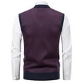 thumbnail image 5 of Dxzfnsa Mens V-Neck Knitted Sweater Sleeveless Pullover Knitwear Vest Solid Plain Loose Fit All Match Sweater Tops Vest for Men L-2XL, 5 of 9