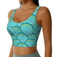 thumbnail image 2 of Goofa Beautiful Seashells Printed Sports Bras for Women, High Impact Running Bra Workout Crop Tank Tops Longline Sports Bra Push up-XX-Large, 2 of 9