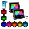 thumbnail image 2 of 2 PCS Waterproof 15W 25W Smart LED Flood Light RGB APP Control LED Floodlights Garden Party Landscape Stage Lighting ,Easy to Use, 2 of 7