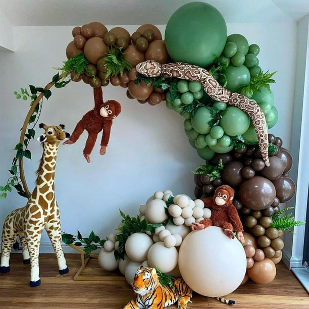 Arche de Ballons Jungle Safari Café Crème