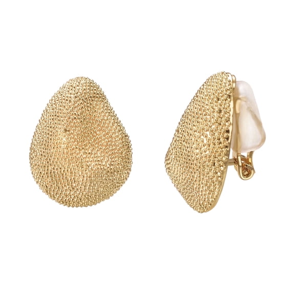 Yoursfs Teardrop Clip On Earrings For Women Hypoallergenic Trendy 18K Gold Plated Non Pierced Earrings Wedding Jewelry Gift