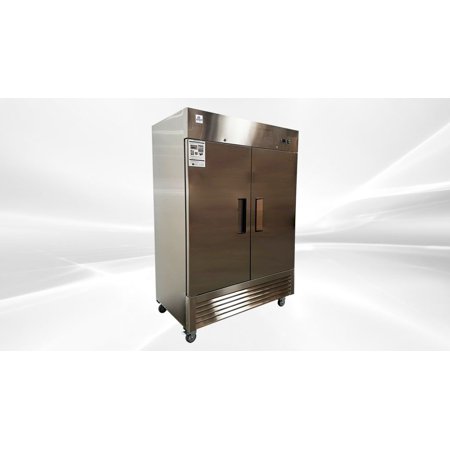 Cooler Depot 54 inches Stainless Steel Commercial Reach-In Double Door Freezer, KF-49B1, NSF ETL Certified