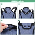 thumbnail image 4 of Uxcell 3-Pack Silla de Pollo, Silla para Gallinas con Correa Ajustable Protector de Plumas para Gallinas [Azul], 4 of 7