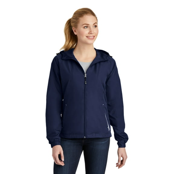 Sport-Tek LST76 Jacket Women's Colorblock Hooded Raglan