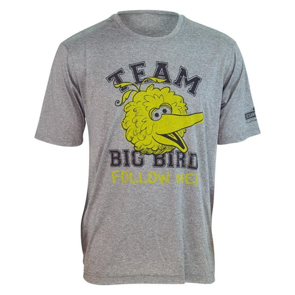 Brainstorm Gear Unisex Sesame Street TEAM BIG BIRD "Follow Me" Tech Shirt - XX-Large