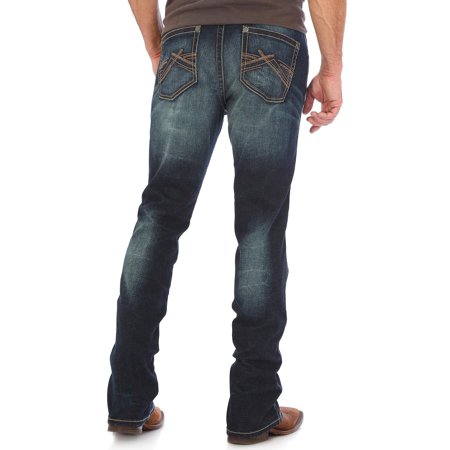 Indigo Striped Jeans - Wrangler Men's Indigo Vintage 20X No. 44 Stretch Jeans Straight Leg - 44Mwxdn