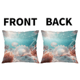 thumbnail image 4 of Herdesigns Nautical Coastal Linen Throw Pillow Covers, Pack of 2 Cushion Cases Pillowcase for Couch Sofa Bedroom Living Room Home Decor, 16x16 Inch Ocean Beach Seashell, 4 of 7