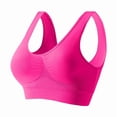 thumbnail image 2 of Qwertyu Wirefree Bras for Women Full Coverage No Underwire Everyday Bras Comfortable Wireless Jelly Bras Hot Pink S, 2 of 4