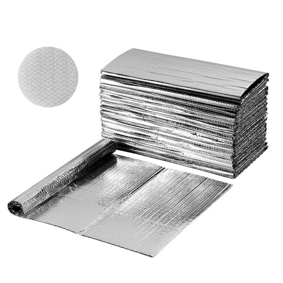 VEVOR Double Reflective Insulation Sheet, 16PCS Double-Sided Aluminum Foil Radiant Barrier, 6mm 24 in x 4 ft, Dual-Layer Air Bubble Heat Reflective Shield