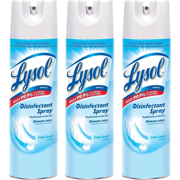 A World Of Deals Lysol Disinfectant Spray, Crisp Linen, 19 oz., 3 Count Lysol JR-F9WW-QG52
