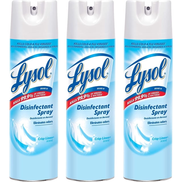A World Of Deals Lysol Disinfectant Spray, Crisp Linen, 19 oz., 3 Count Lysol JR-F9WW-QG52