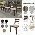 thumbnail image 6 of Castle Place Vintage Style Wooden Dining Chair, Set of 2, Grey, 6 of 8