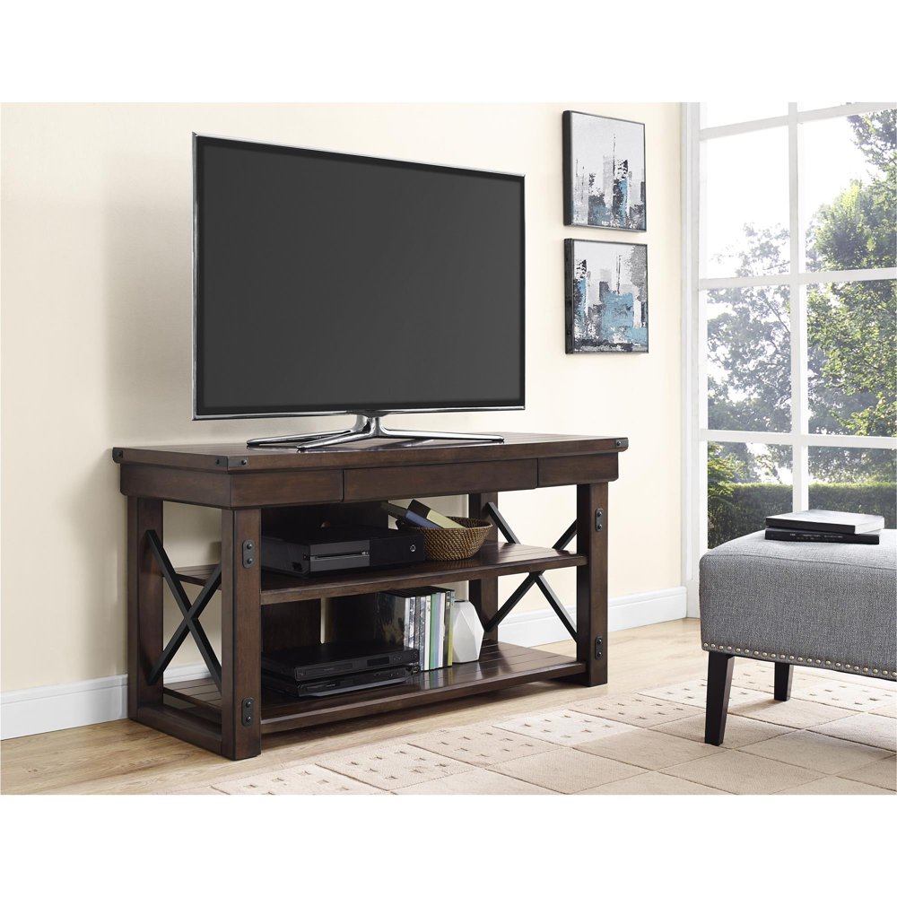 Ameriwood Home Wildwood Wood Veneer TV Stand for TVs up to 50" Wide