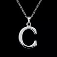 thumbnail image 2 of EOEMY Sterling Silver Plated Necklace Women Pendant Initial Letter Alphabet B375-C, 2 of 7