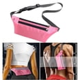 thumbnail image 3 of Bolsa de entrenaento para cinturón riñonera cremallera Ultr-ligera Rosa shamjiam riñonera para correr, 3 of 9