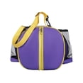 thumbnail image 3 of Bandolera de baloncesto Soporte de bolsa de almacenamiento de fútbol con bolsillos de malla de dos lados coloque fácilmente accesorios de bolas ajustables a Púrpura de una sola correa Baoblaze Estuche de baloncesto, 3 of 8