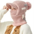 thumbnail image 3 of RXMEKW 2-In-1 Knit Hat And Neck Warmer for Women Winter Ear Protection Cold Weather Beanie in Solid Color, 3 of 3